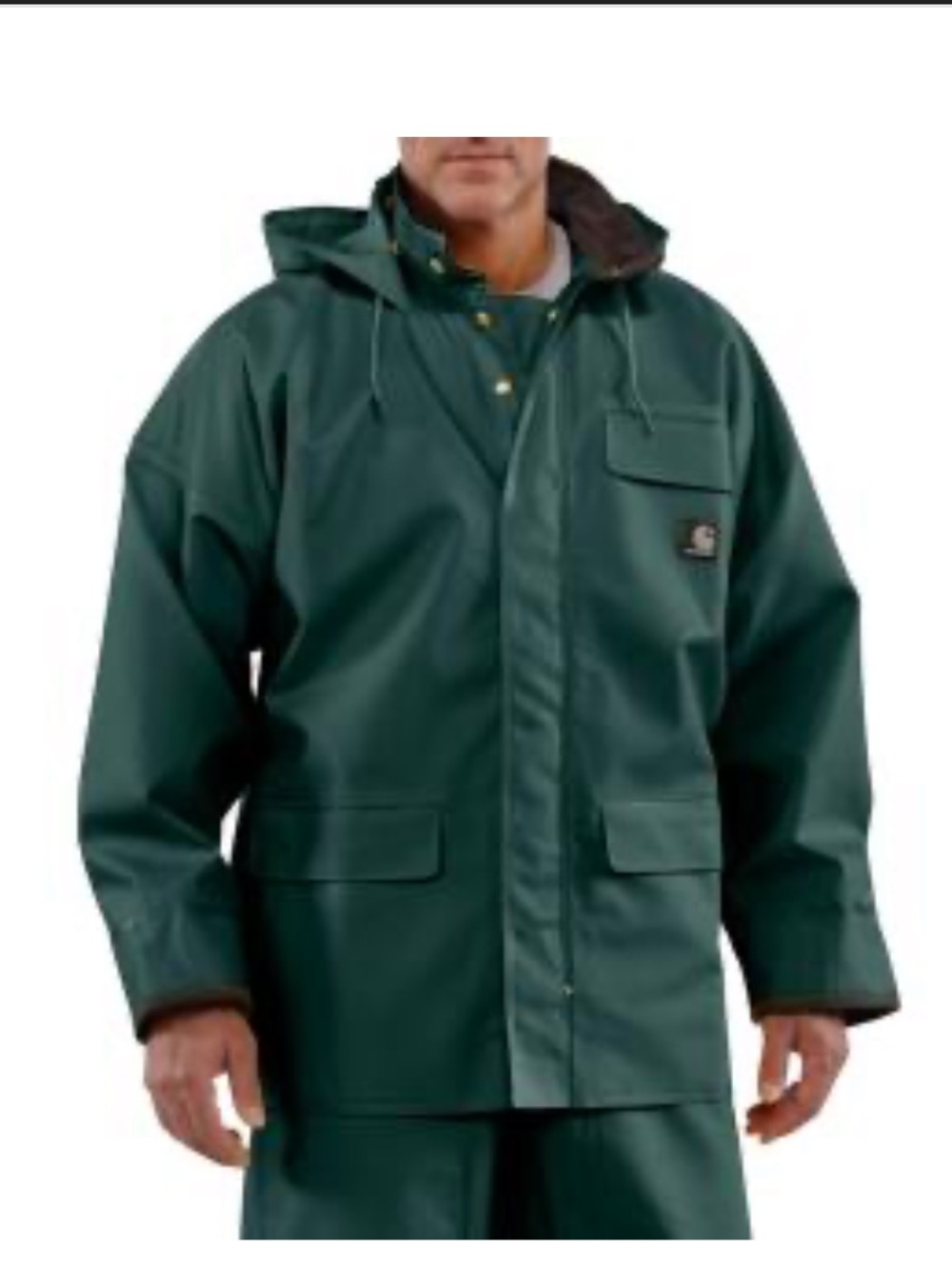 Carhartt Heavy Duty Workwear Hooded Raincoat. Size XL.